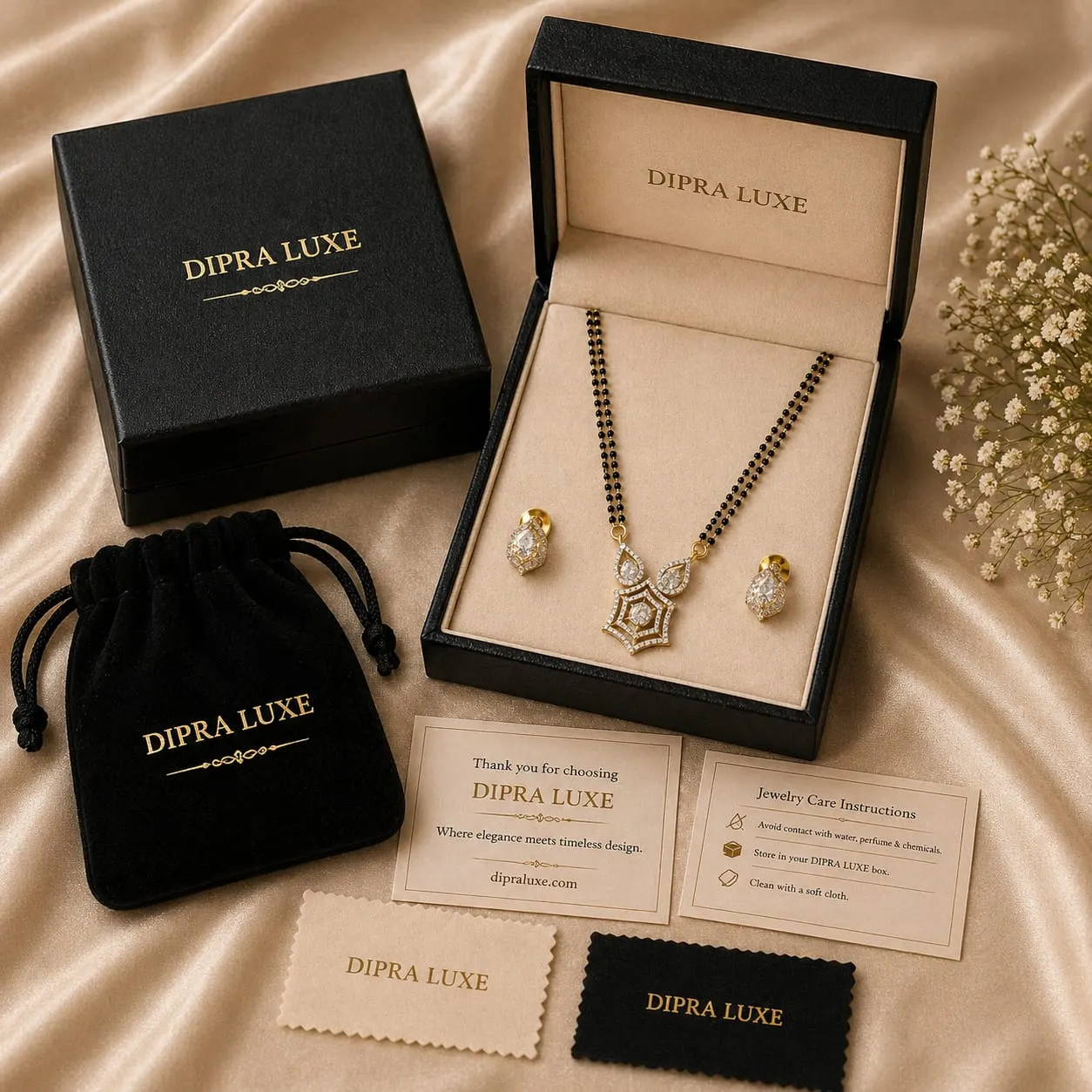 Elegant Black Beaded Mangalsutra with Designer Pendant for Women - product image 6